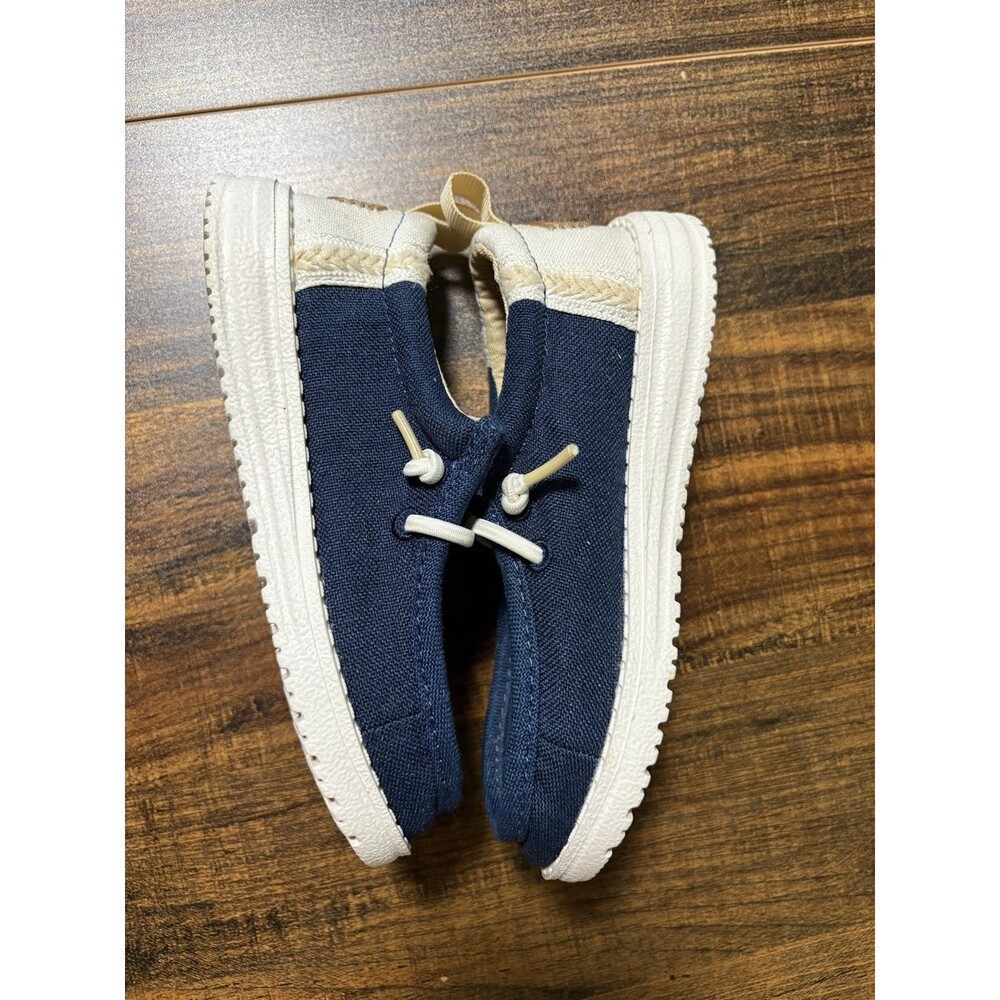 Hey Dude Wally Toddler Shoes Navy Blue Slip On Loafers Size C11 Little Kids 11 - Picture 4 of 6